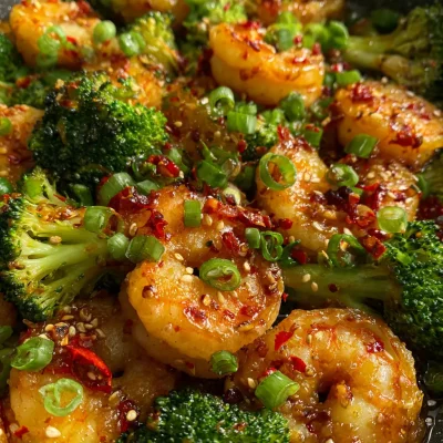 Honey Garlic Shrimp Broccoli