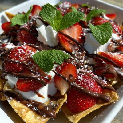 Strawberry Cheesecake Nachos Treat