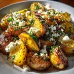 Greek Roast Potatoes Lemon Feta