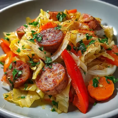 Cabbage Kielbasa Skillet Dish