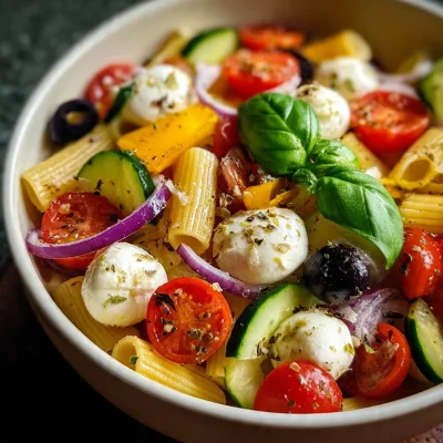 Layered Pasta Salad Bowl