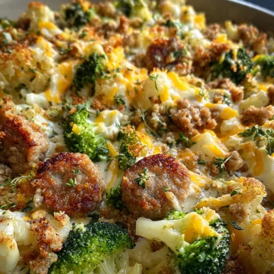 Broccoli Cauliflower Cheese Sausage