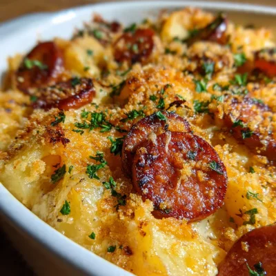 Kielbasa Cheesy Potato Casserole