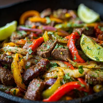 Queso Steak Fajita Skillet