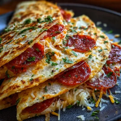 Pepperoni Pizza Quesadillas Easy
