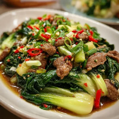 Stir Fried Bok Choy Meat