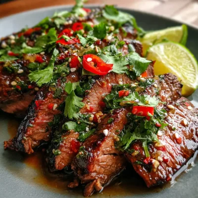 Marinated Flank Steak Grilled