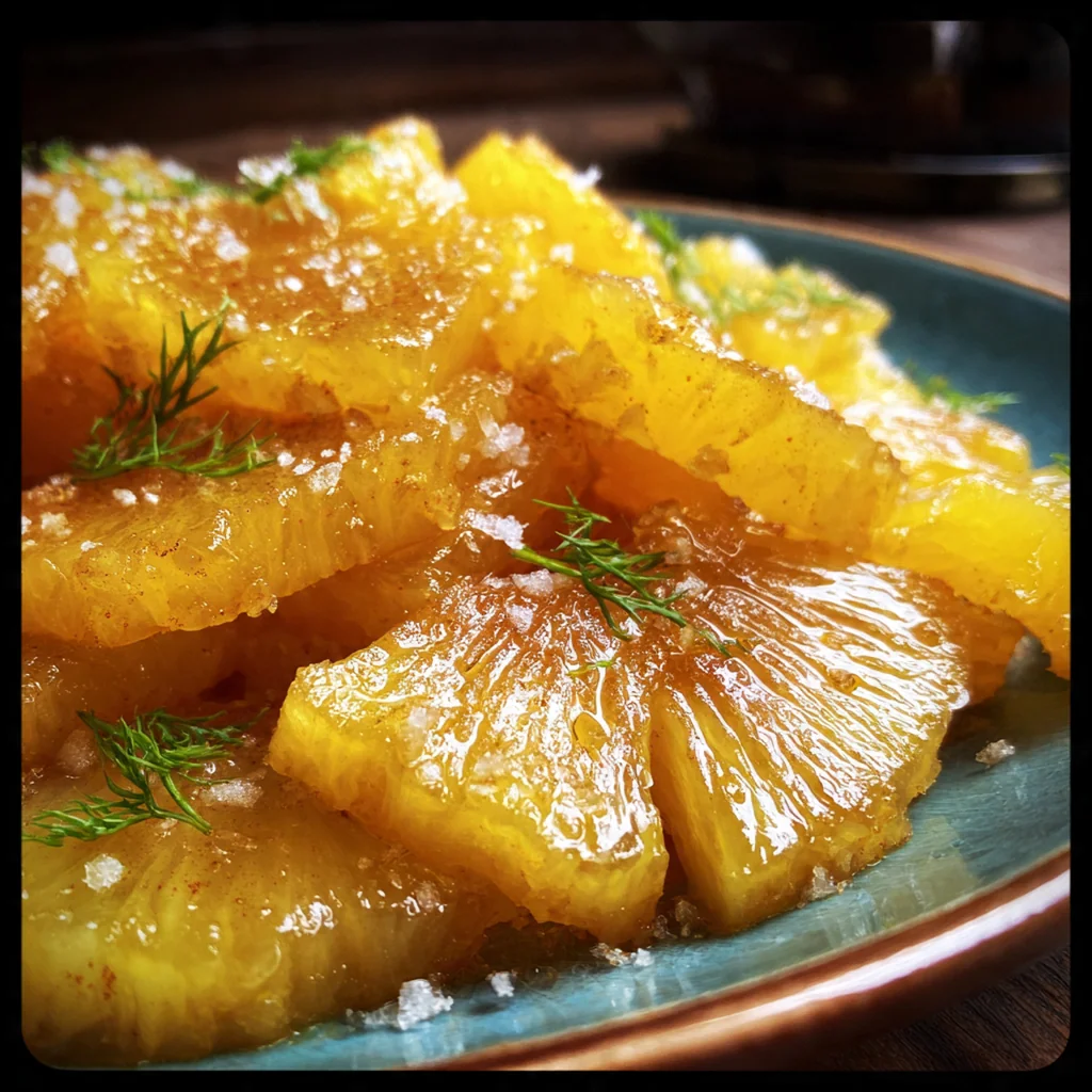 Glistening candied pineapple chunks on a wire cooling rack with a sparkling sugar coating