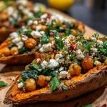 Stuffed Sweet Potatoes Chickpeas