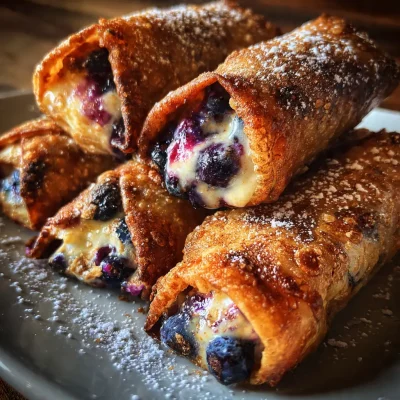 Blueberry Cheesecake Eggrolls