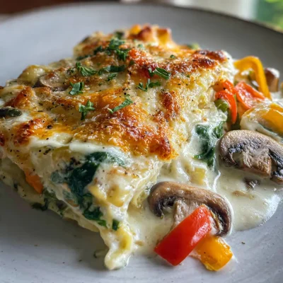 Vegetable Lasagna White Sauce